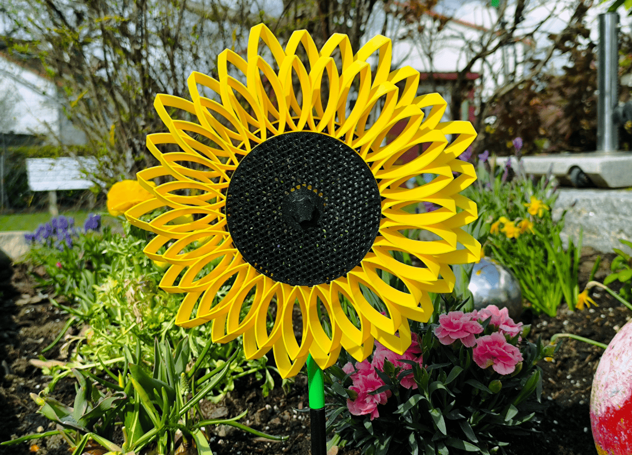 3d print cute little things for spring and summer_sunflower windmill